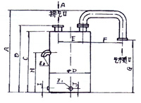 2SK-6P1、2SK-12P1、2SK-20P1、2SK-30P1配氣水分離器外形及安裝尺寸 