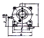2SK-0.4、2SK-0.8兩級(jí)不環(huán)真空泵外形及安裝尺寸